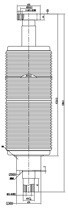 TD546A戶(hù)內(nèi)斷路器用真空開(kāi)關(guān)管結(jié)構(gòu)圖